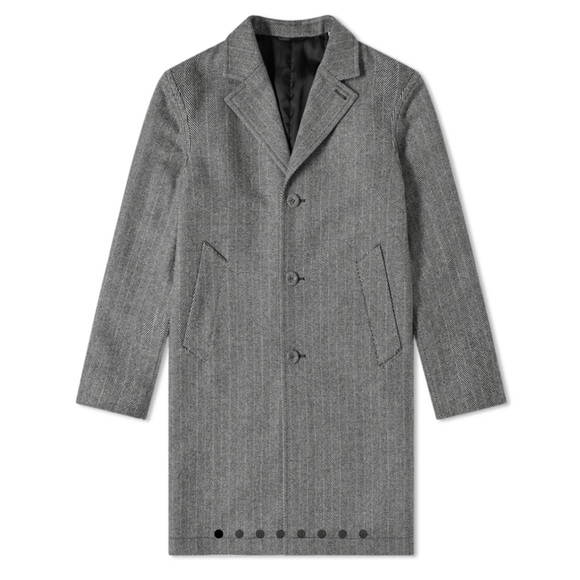 Officine Generale Arthur Herringbone Coat, sz 50